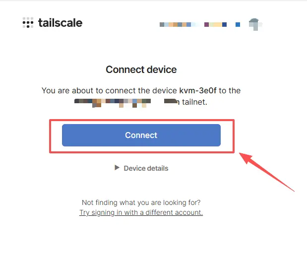 Confirm connecting NanoKVM Go to the Tailnet