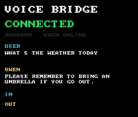 NanoKVM Go Voice Bridge App interface